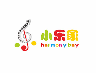 小樂家（中文名），harmony bay （英文名）logo設(shè)計
