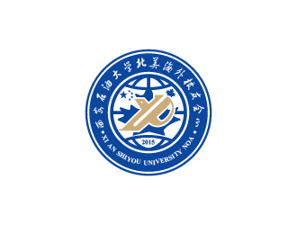 西安石油大學(xué)海外校友會徽章logo設(shè)計