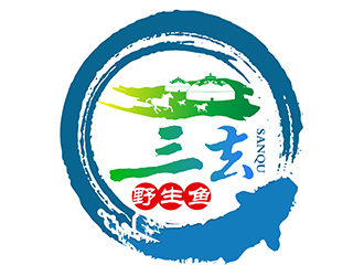潘樂的三去野生魚水產(chǎn)商標設計logo設計